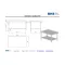 1400 mm stainless steel work table with shelf
