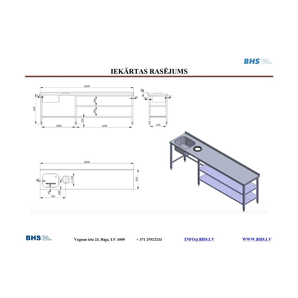 Work table with sink NN43