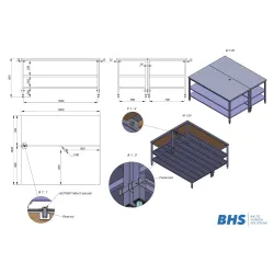Metal work  table 1800