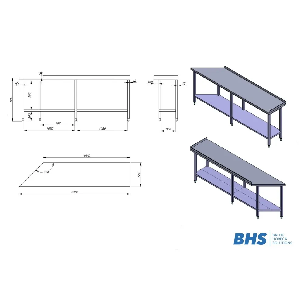 Work table with shelf