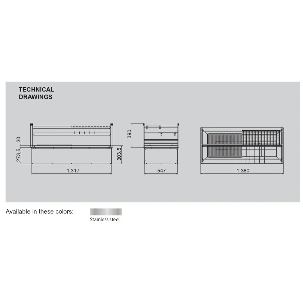 Charcoal grill Japanese style DROP IN R120D
