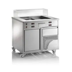 Combined station with refrigeration and frying zones TEPP-TWIN TPTW1000