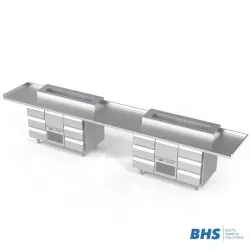 Work surface with 2 tables-refrigerators  NN26