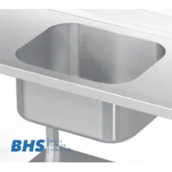 Metal sink 500/500/300 mm
