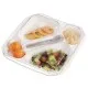 Lid for 5-compartment food tray, transparent polycarbonate