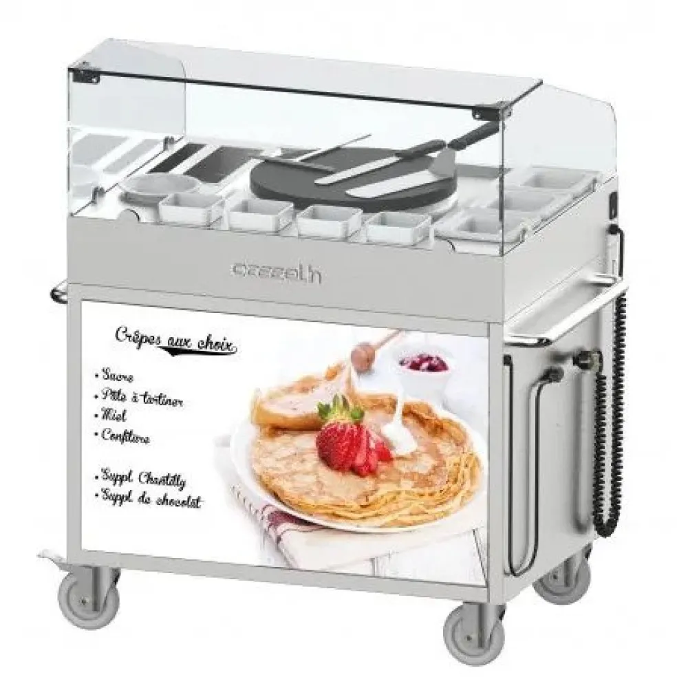 Electric crepe maker trolley 40 - built-in