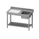 Table with a single-chamber sink with a shelf 1200x700 mm