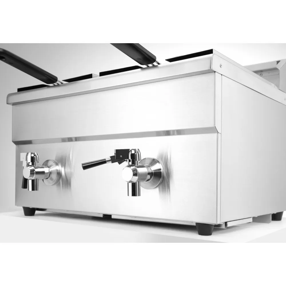 Fryer induction with outlet tap - 2 x 8 l
