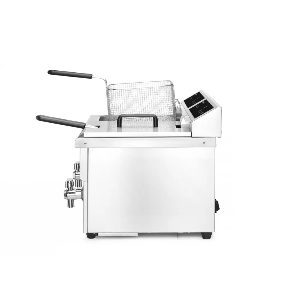 Fryer induction with outlet tap - 2 x 8 l