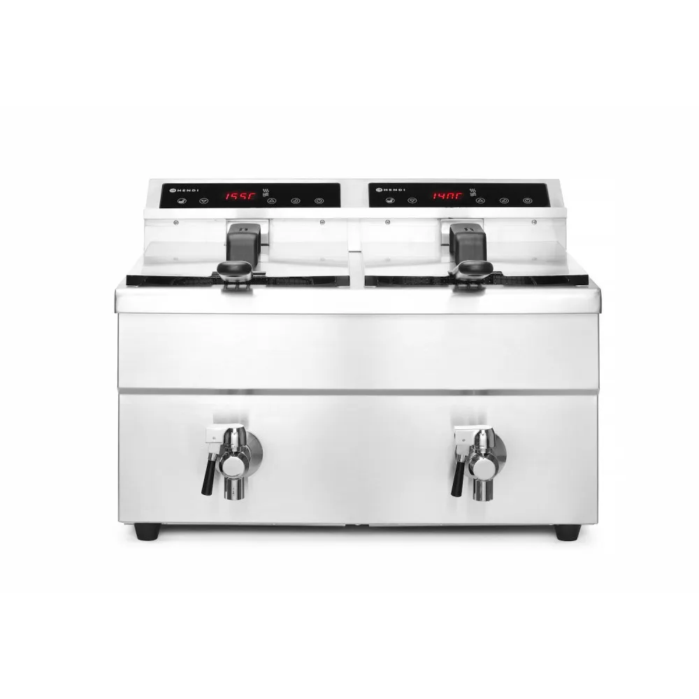 Fryer induction with outlet tap - 2 x 8 l