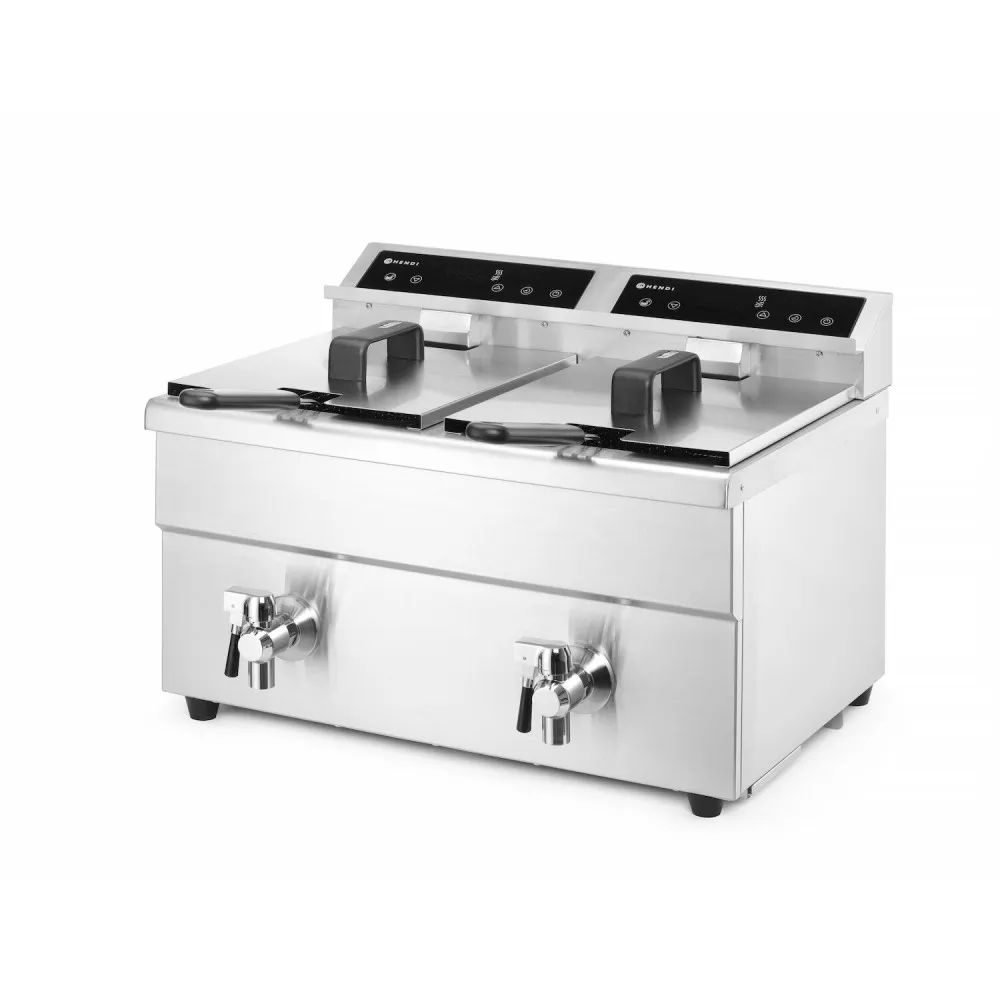 Fryer induction with outlet tap - 2 x 8 l