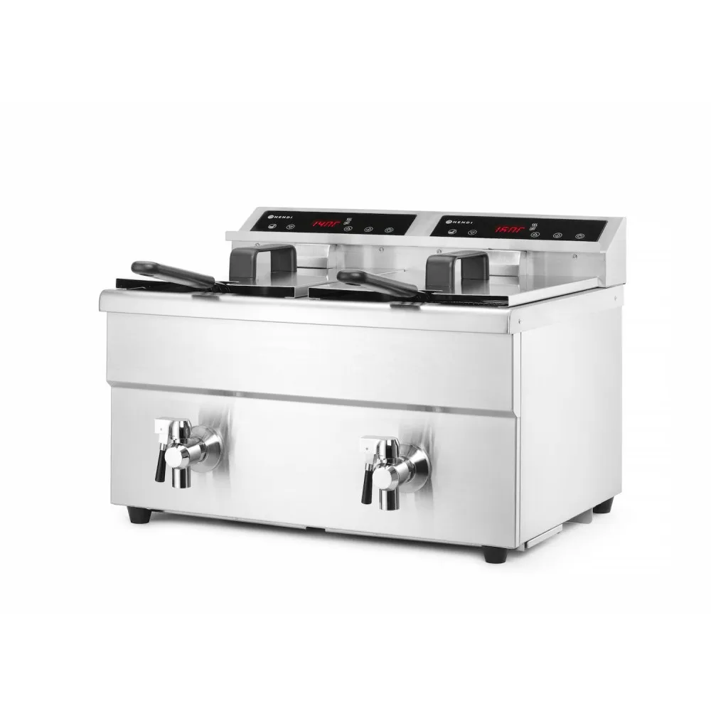 Fryer induction with outlet tap - 2 x 8 l