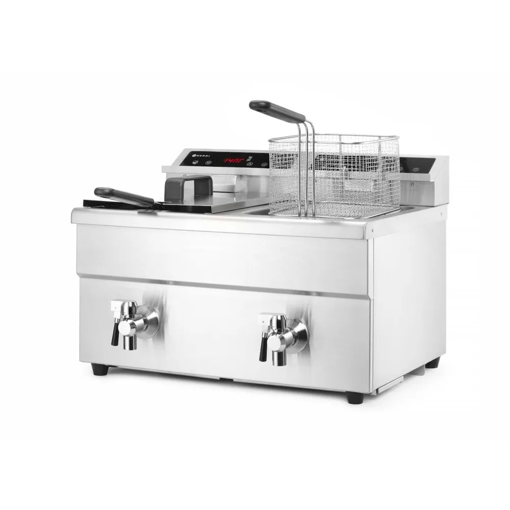 Fryer induction with outlet tap - 2 x 8 l