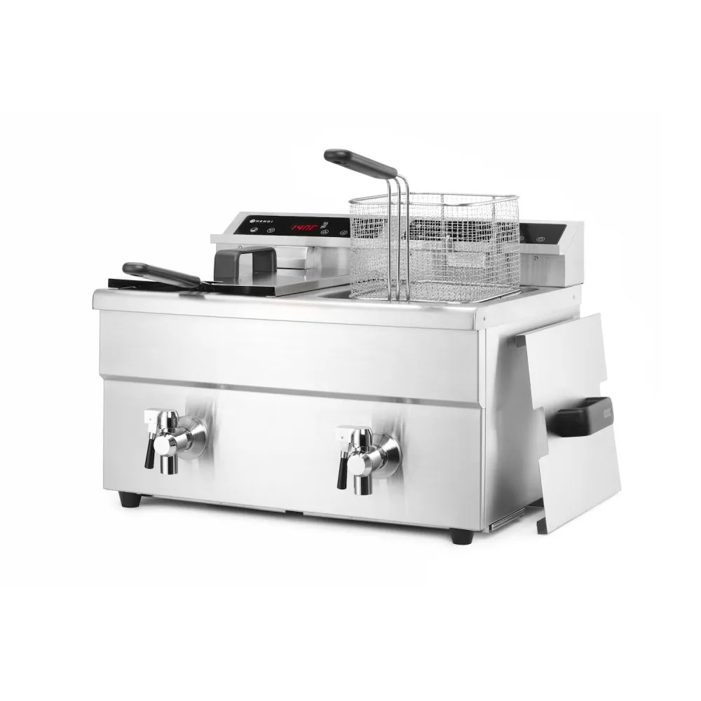 Fryer induction with outlet tap - 2 x 8 l
