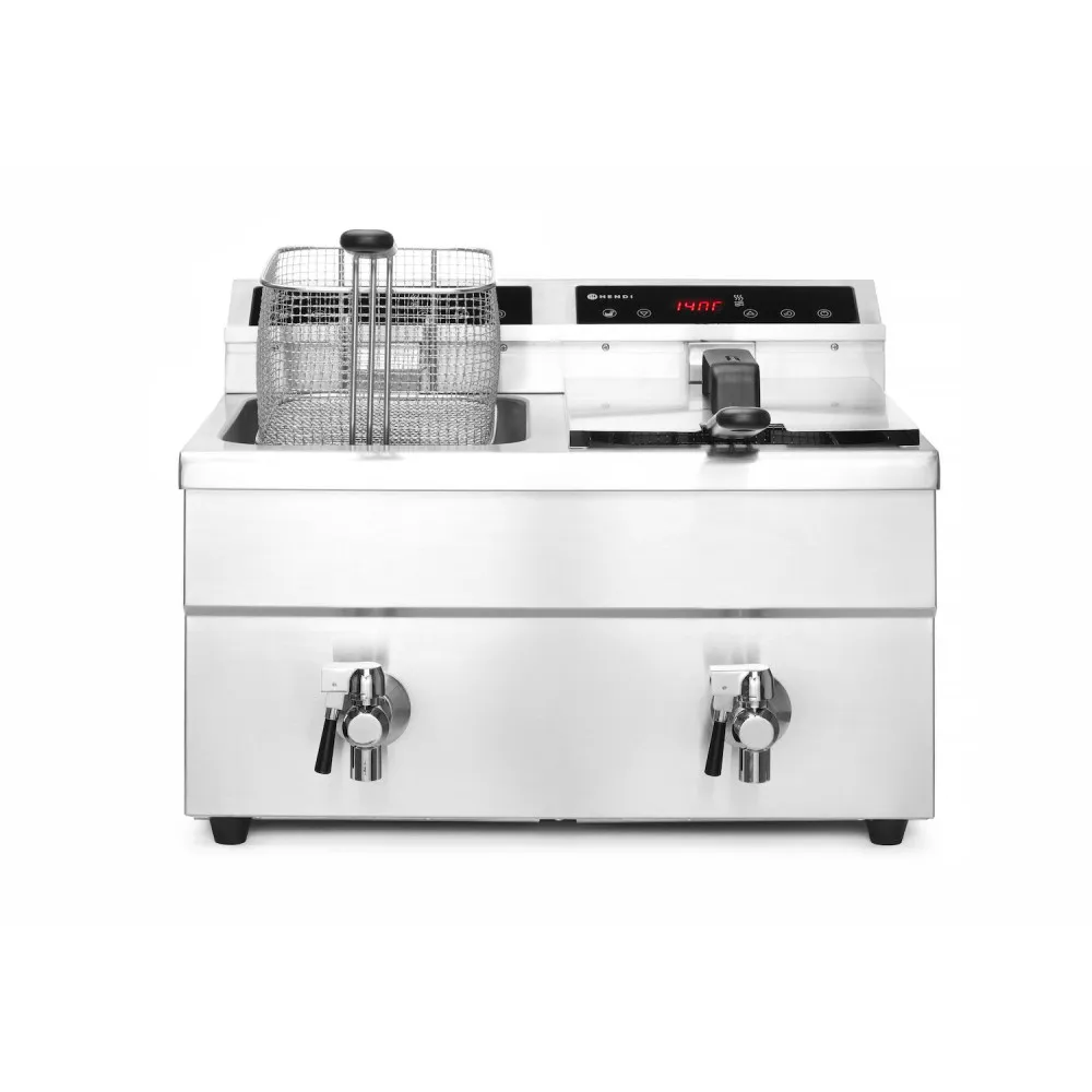 Fryer induction with outlet tap - 2 x 8 l
