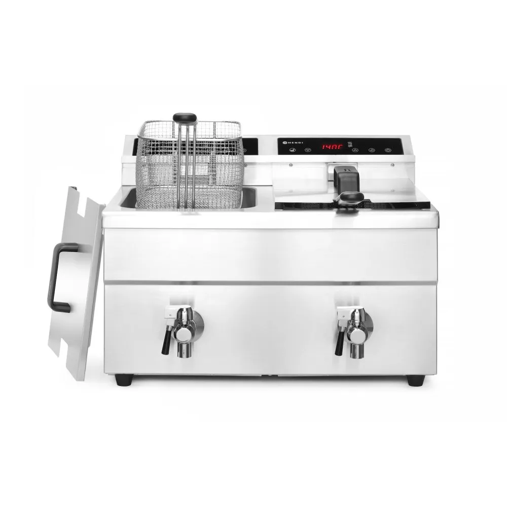 Fryer induction with outlet tap - 2 x 8 l