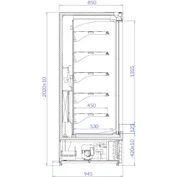 Cold showcase ECOMAX 0.9 890 mm