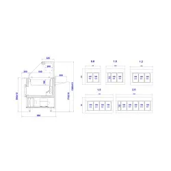 Salad bar GASTROLINE PREMIUM 840mm