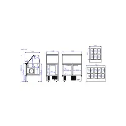 Salad bar IBIZA 560 mm