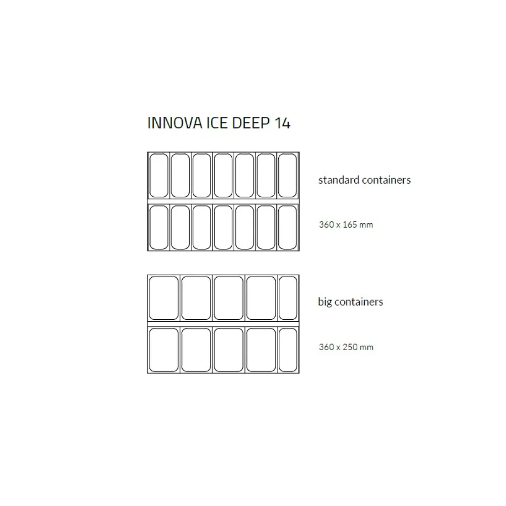 Ice-cream showcase INNOVA DEEP ICE 1400 mm