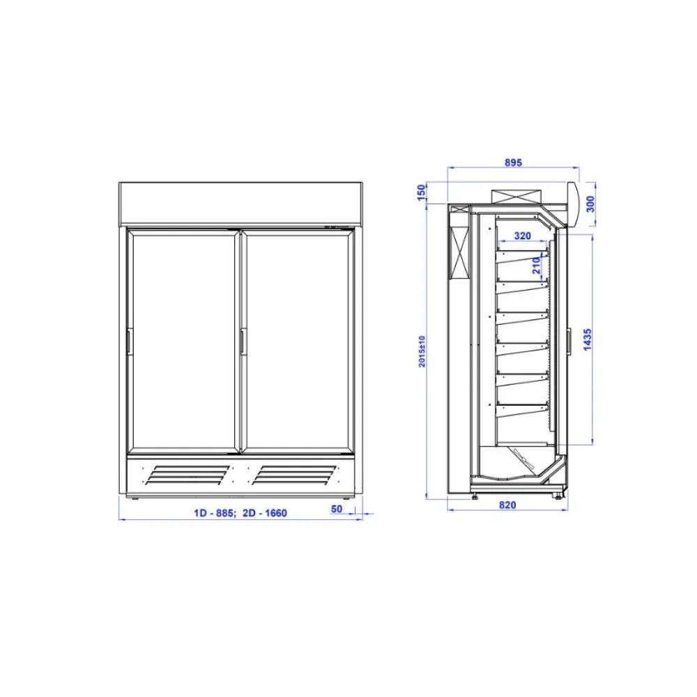 Display freezer KING AT M 890mm