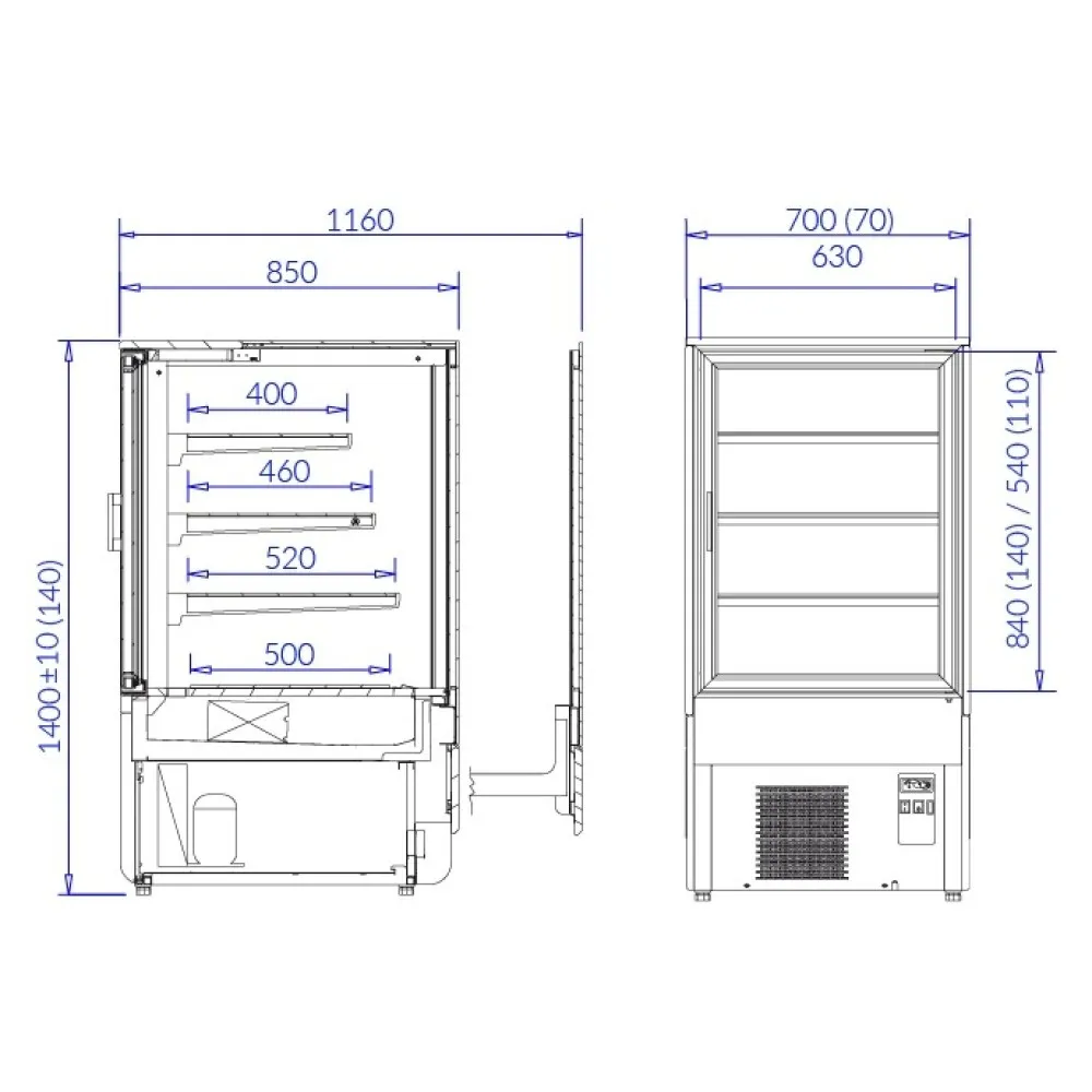 Confectionery showcase INNOVA 70.140