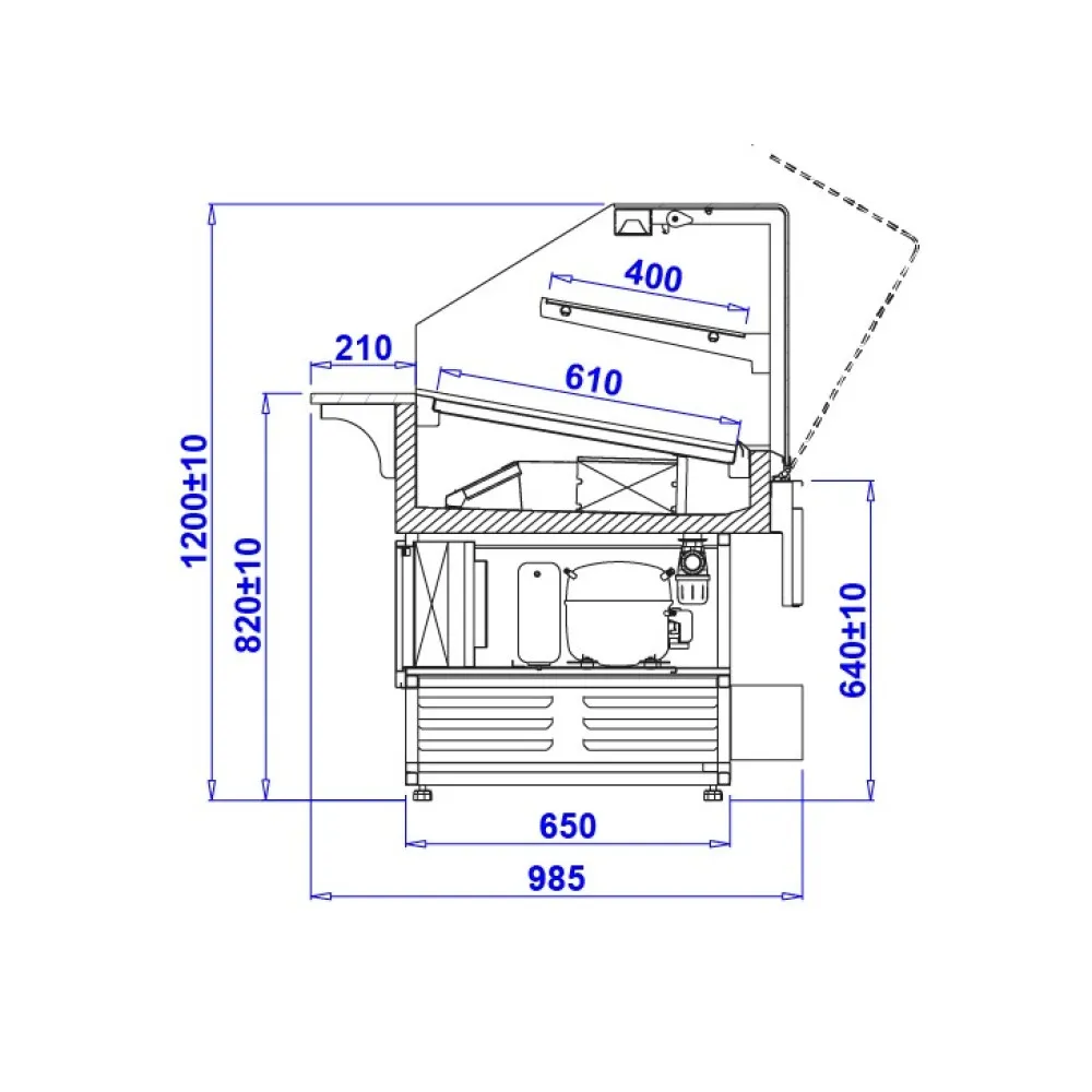 Confectionery showcase PASTELLA W 1.3 REMOTE