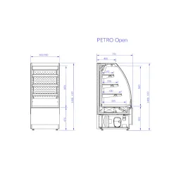 Confectionery showcase PETRO OPEN 600 mm