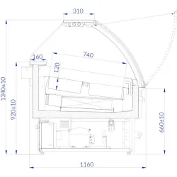Ice-cream showcase ADRIA 1.25