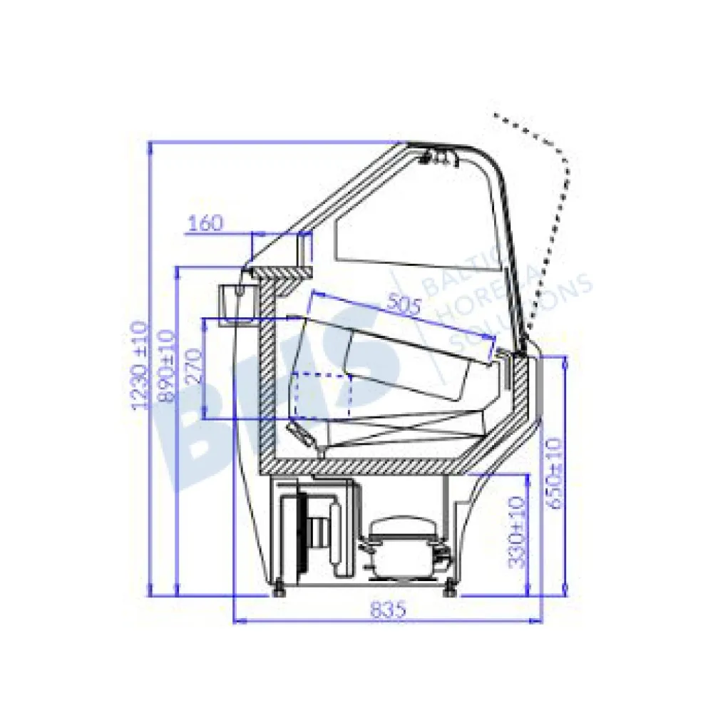 Ice-cream showcase WOJTEK 1710 mm