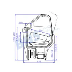 Ice-cream showcase WOJTEK 1050 mm
