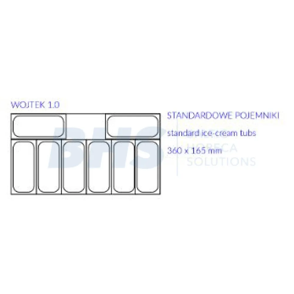 Ice-cream showcase WOJTEK 1050 mm