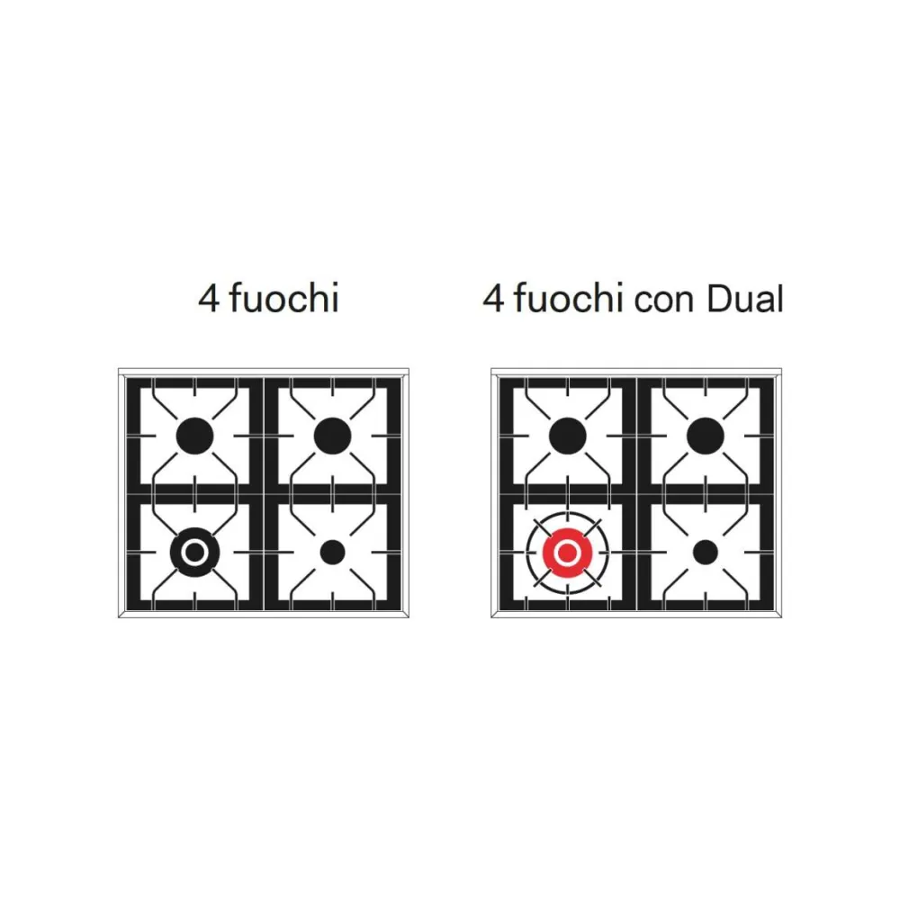 Cooker with oven Professional Plus 70 cm P07WE3 4 burners