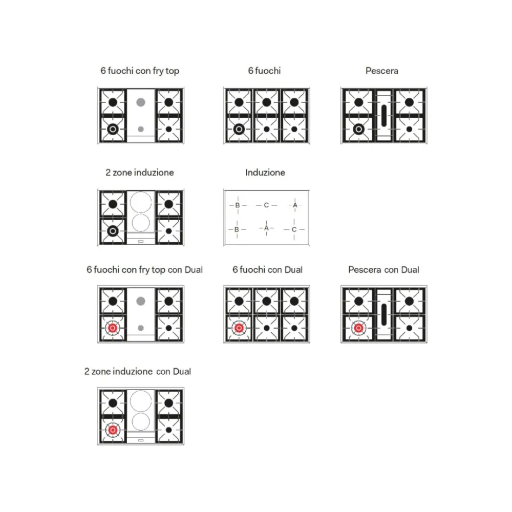 Cooker with oven Professional Plus 90 cm PI096WE3 induction