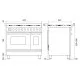 Stove with oven Professional Plus 900 mm  PD09IWE3 4 burners+2 induction