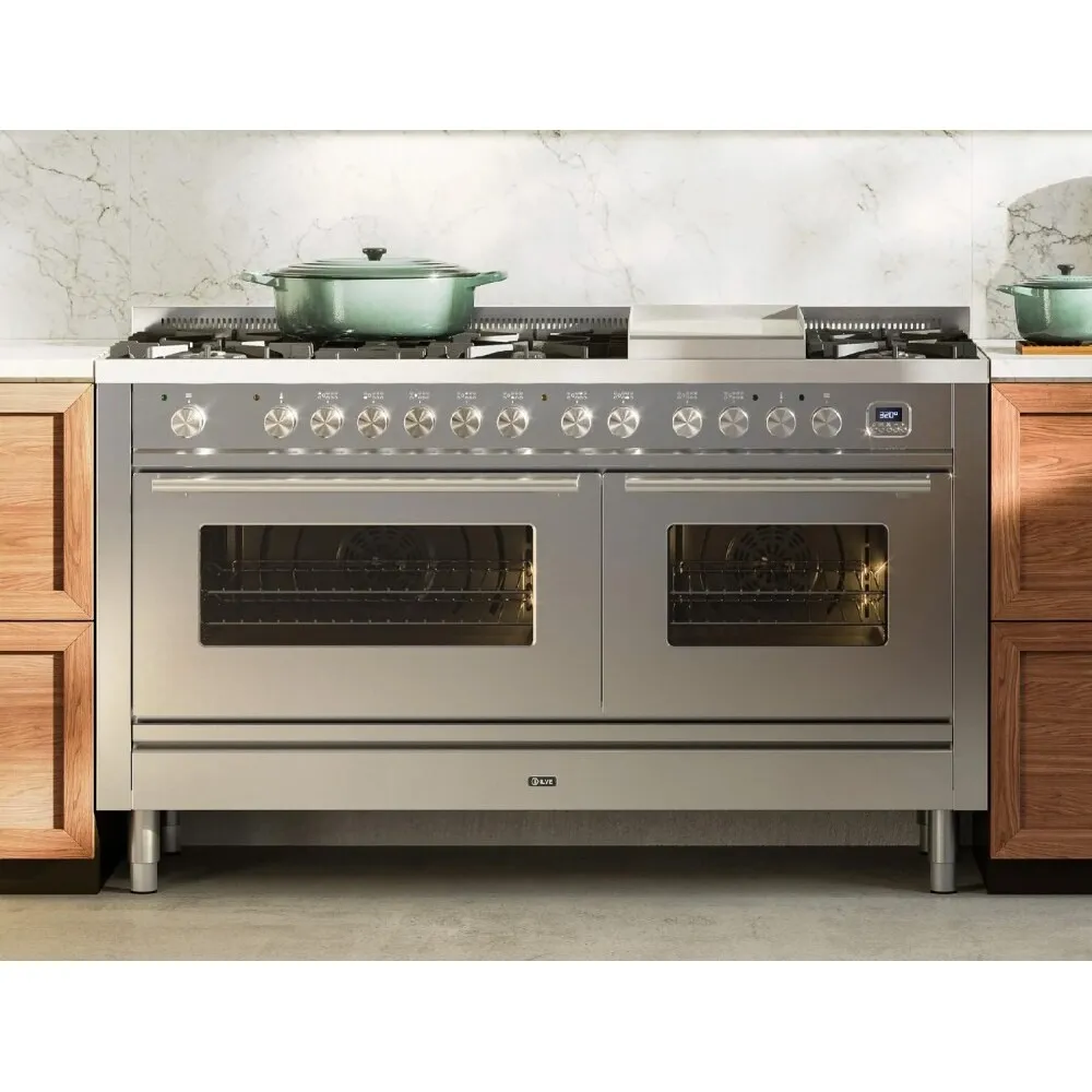 Range cooker with oven Professional Plus 150 cm P15FWE3 9 burners with fry top