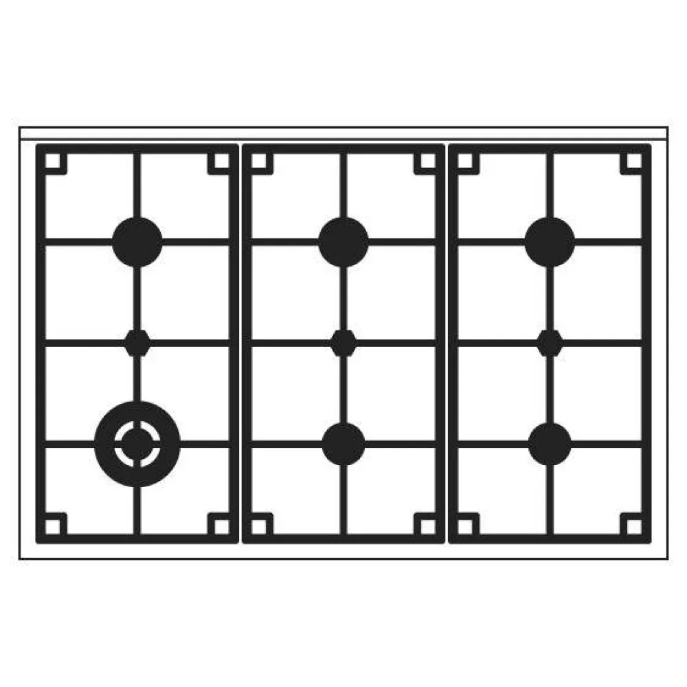 Range Cooker with oven Pro Line 90 cm L09-GRD/L09-MGD 6 burners