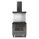 Range Cooker with oven Pro Line 90 cm L09-GRD/L09-MGD 6 burners