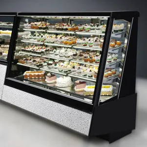 Open pastry refrigerators: a modern approach to the design of shops and cafes