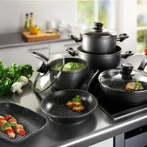 Professional pots and pans for electric stoves