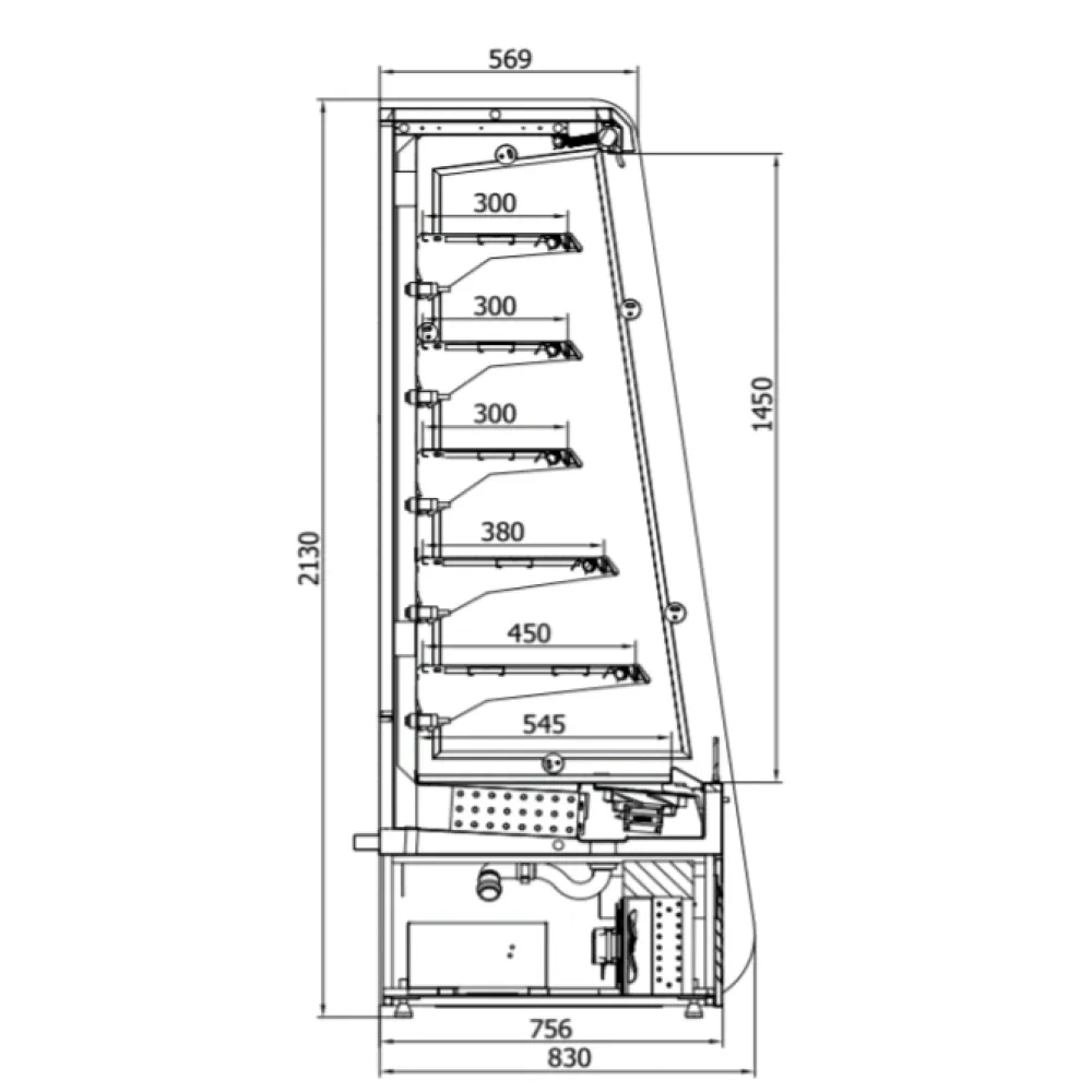 Showcase DOLCE 1900mm