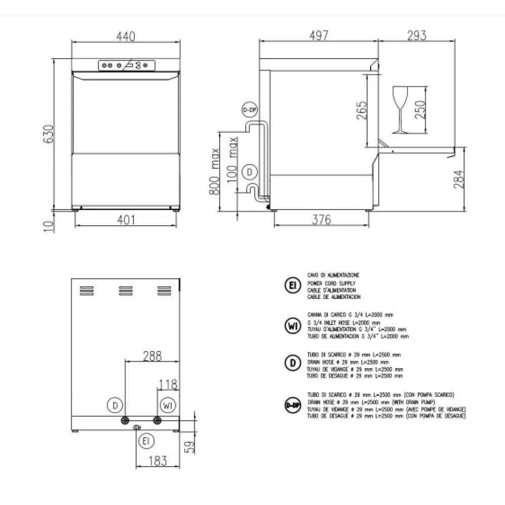 Dishwasher for glasses FK 35