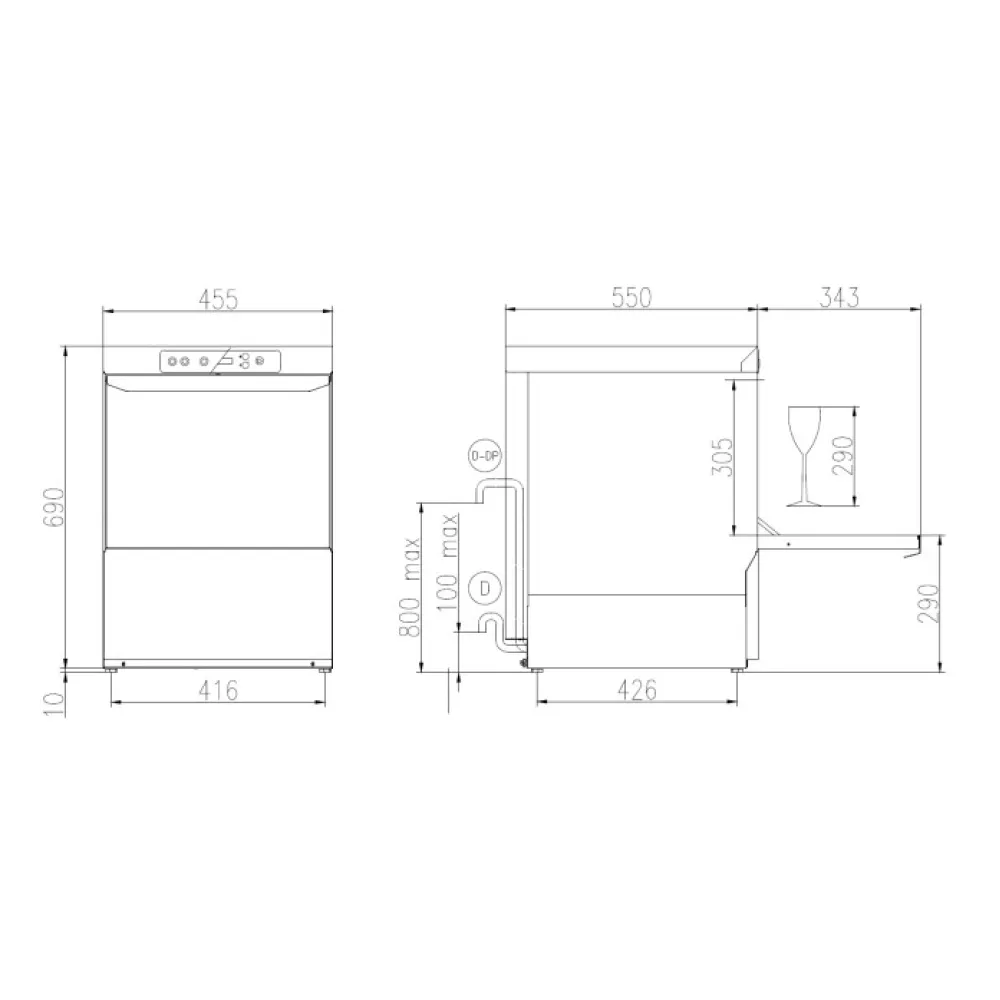 Dishwasher, 400x400mm, FK 40 E LS