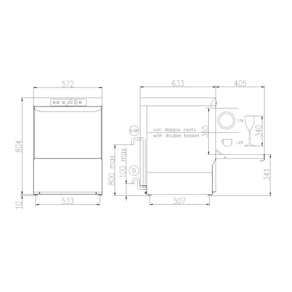 Dishwasher, 500x500mm, FK 50 E M