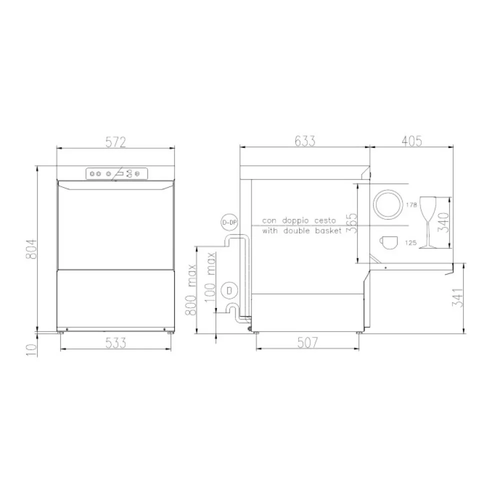 Dishwasher, 500x500mm, FK 50 E
