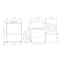 Dishwasher, 500x500mm, FK 50