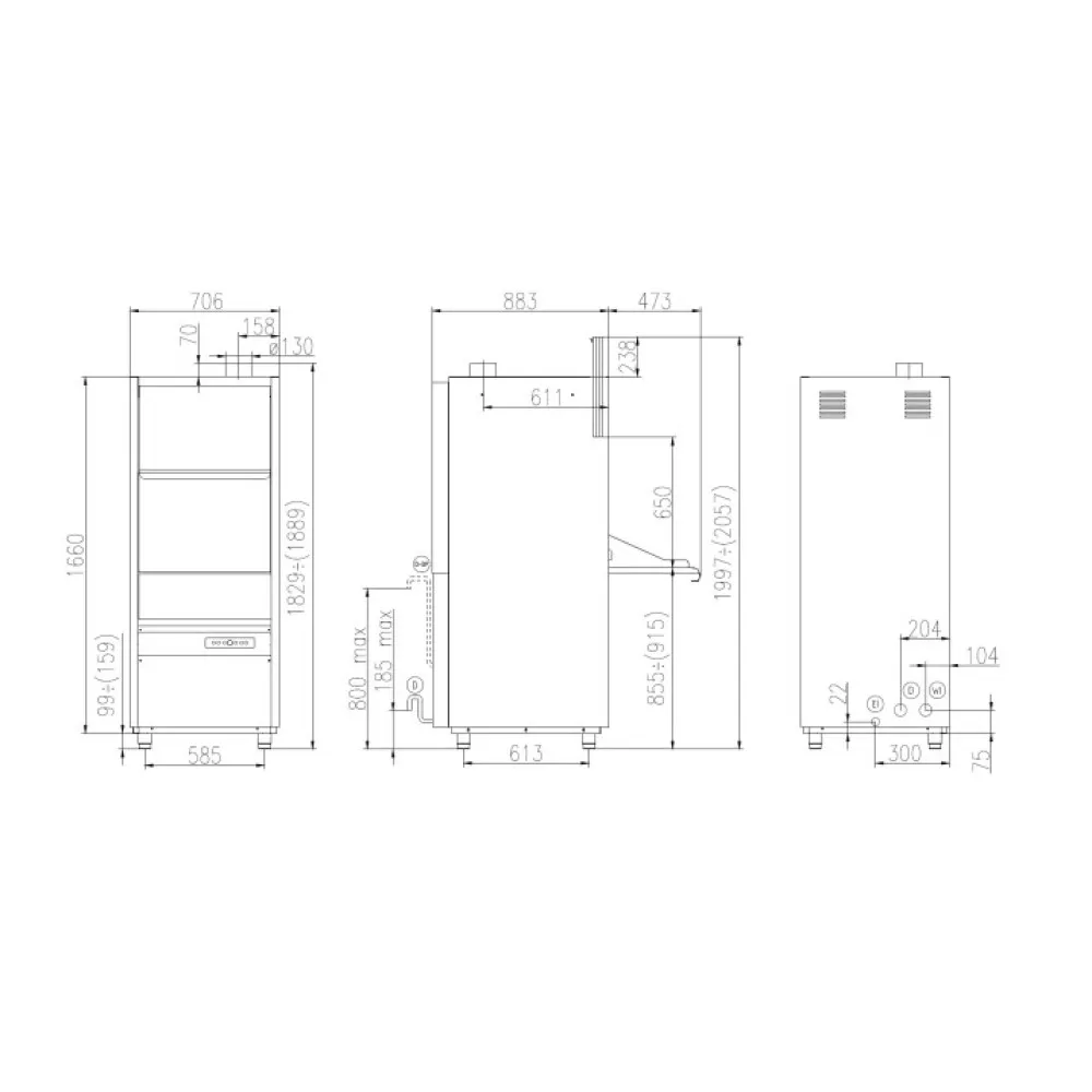 Dishwasher, 565x690mm, UK 55/65 EASY PRS