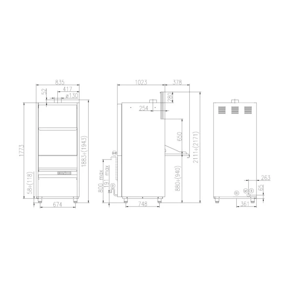 Dishwasher, 660x815mm, UK 65/65 E PRS