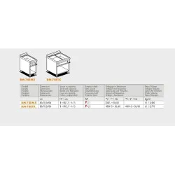 BAIN MARIE SINGLEPHASE on open cabinet BM-74EMX