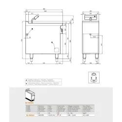 Fry dump singlephase with infra red heater  BS-94EMX